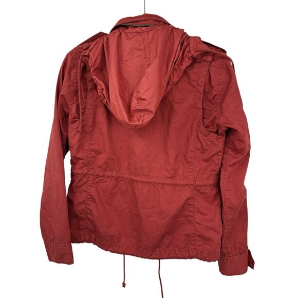 Eddie Bauer XS Women Utility Jacket Rust Hooded Full Zip Bella Twilight Gorpcore - Picture 2 of 14